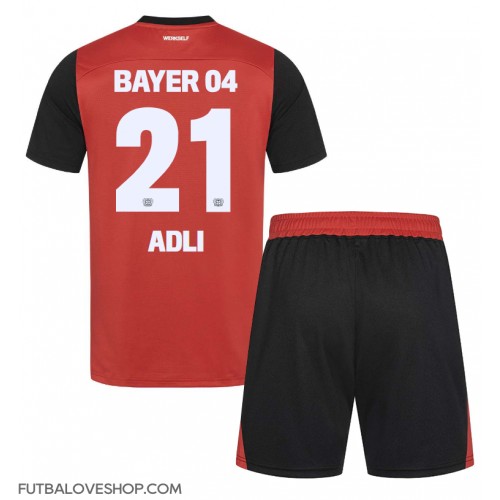 Dres Bayer Leverkusen Amine Adli #21 Domáci pre deti 2024-25 Krátky Rukáv (+ trenírky)